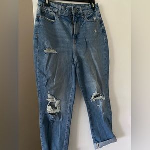 Blue ripped jeans